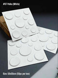 Planetarrium Hub 07 Polka Dots 3D PVC Panel (Without Mirror) - White (Size: 50 x 50cm (2.5sqft)