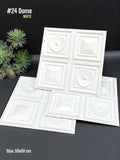 24 Dome - Dome 3D PVC Panel (Without Mirror) - (Size 50*50cm) - White