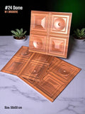 24 Dome - Dome 3D PVC Panel (Without Mirror) - (Size 50*50cm) - Brown