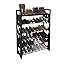 4 Shelves - 22 Inch - 12 Pairs - 2 RodsBlack
