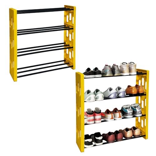 Planetarrium Premium 6 Shelf Plastic and Steel Shoe/Chappal/Book/Clothes Rack/Stand/for Home