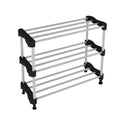 Cady Shoe Rack for Home| Easy to Assemble, Space Saving, Stackable (3 Shelf, A - Cady - Black)