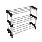 Cady Shoe Rack for Home| Easy to Assemble, Space Saving, Stackable (3 Shelf, A - Cady - Black)