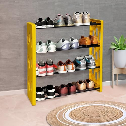 Planetarrium Premium 6 Shelf Plastic and Steel Shoe/Chappal/Book/Clothes Rack/Stand/for Home