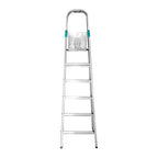 Planetarrium Hub Dura Heavy Duty Foldable Ladder for Home with Anti Skid Shoes and Knee Support (6 Step)