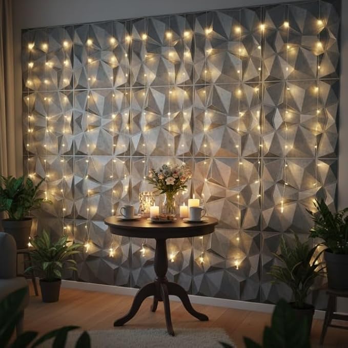 Planetarrium Decor 3D Wall Panel - USA Certified SGS Approved PVC Diamond Design, Bronze Rust Color 19.7" X 19.7" (Pack of 18) - Covers 48.42 Sq. Ft.