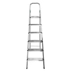 Planetarrium Hub Dura Heavy Duty Foldable Ladder for Home with Anti Skid Shoes and Knee Support (6 Step)