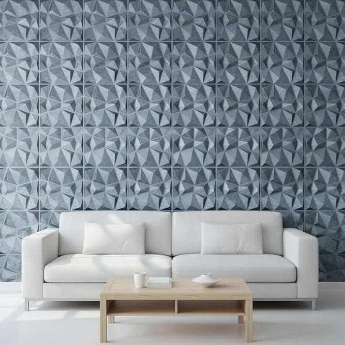 Planetarrium Decor 3D Wall Panel - USA Certified SGS Approved PVC Diamond Design, Bronze Rust Color 19.7" X 19.7" (Pack of 18) - Covers 48.42 Sq. Ft.