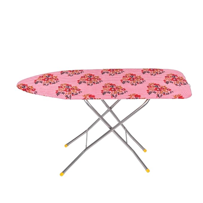 Planetarium Hub Premium Wooden Ironing Board/Table with Iron Holder, Foldable & Adjustable - Height Adjustable - Printed - 18 Inches