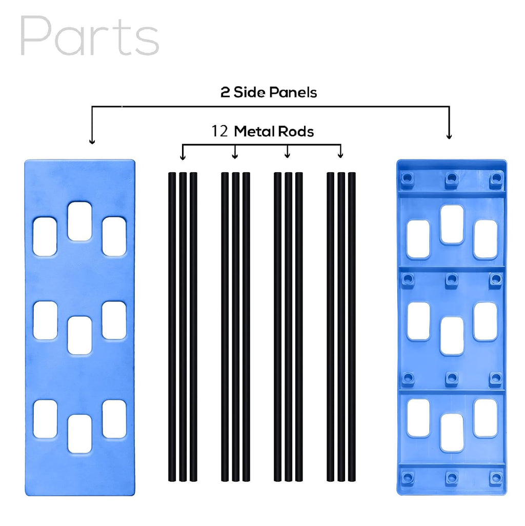 Planetarrium Premium 6 Shelf Plastic and Steel Shoe/Chappal/Book/Clothes Rack/Stand/for Home
