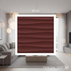 Planetarrium Hub 3D Wall Panel - USA Certified SGS Approved PVC Dune Design Ruby Rose Color 19.7" x 19.7" (Pack of 40) - Covers 107.80 Sq. Ft.