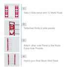 Planetarrium Premium 6 Shelf Plastic and Steel Shoe/Chappal/Book/Clothes Rack/Stand/for Home