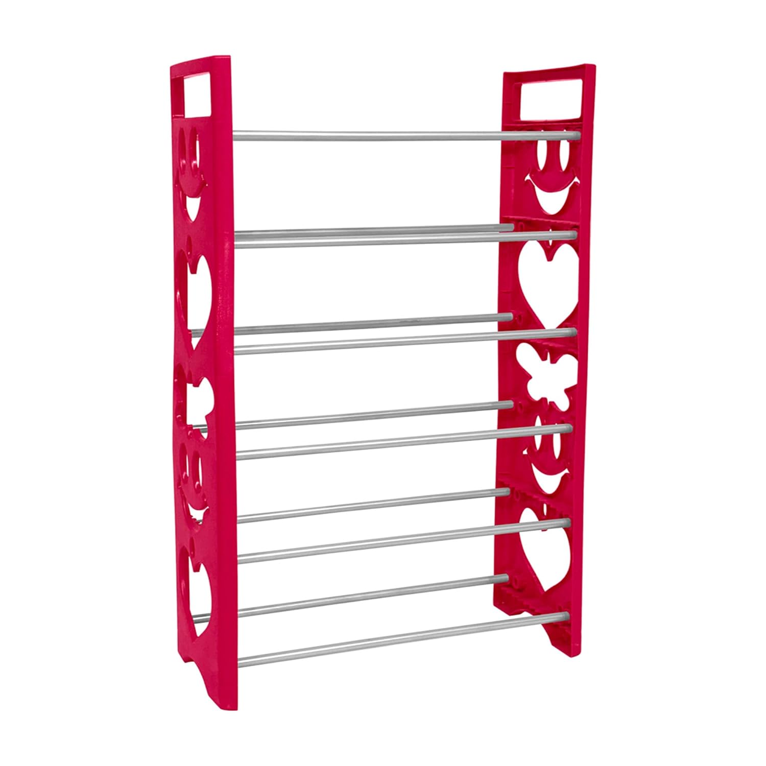 Planetarrium Premium 6 Shelf Plastic and Steel Shoe/Chappal/Book/Clothes Rack/Stand/for Home