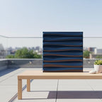 Planetarrium Hub Wall Panels for Bedroom - USA Certified SGS Approved Dune Design Navy Blue Color 19.7" x 19.7" (Pack of 40) - Covers 107.80 Sq. Ft.