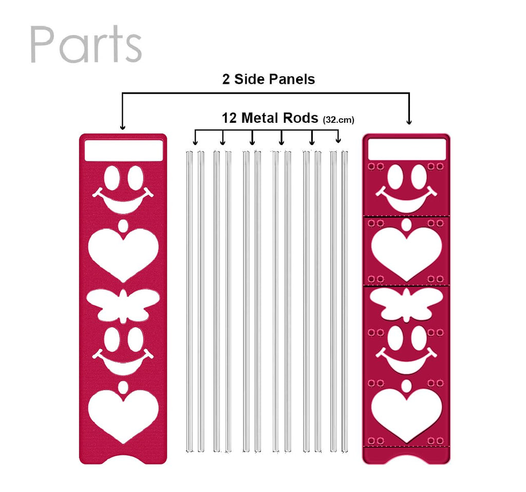 Planetarrium Premium 6 Shelf Plastic and Steel Shoe/Chappal/Book/Clothes Rack/Stand/for Home