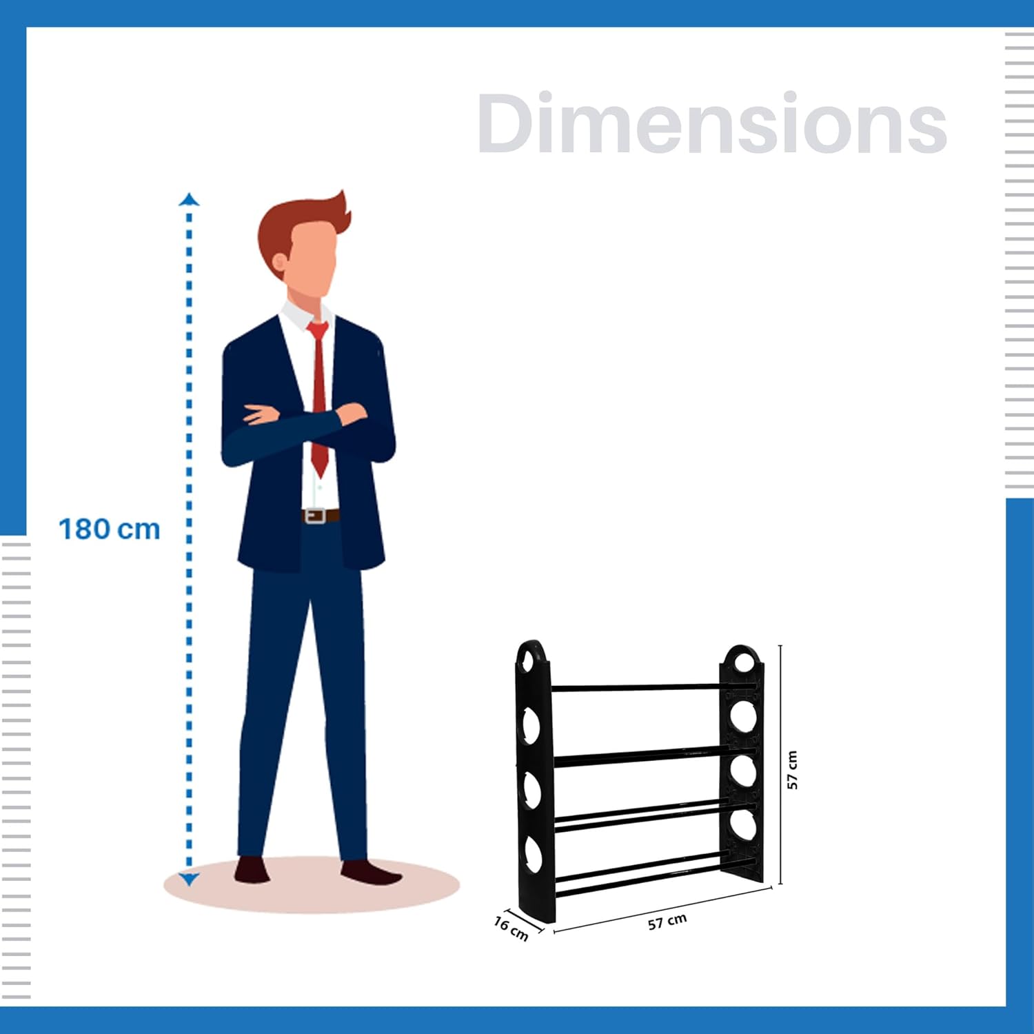 Premium 4 Shelf Plastic and Steel Shoe/Chappal/Book/Clothes Rack/Stand/for Home -ultra