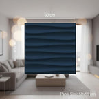 Planetarrium Hub Wall Panels for Bedroom - USA Certified SGS Approved Dune Design Navy Blue Color 19.7" x 19.7" (Pack of 40) - Covers 107.80 Sq. Ft.
