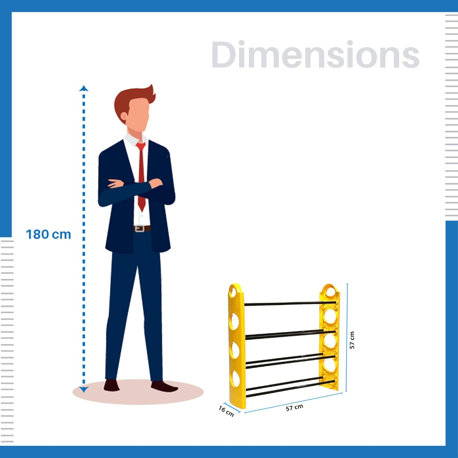 Premium 4 Shelf Plastic and Steel Shoe/Chappal/Book/Clothes Rack/Stand/for Home -ultra