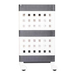 Planetarrium Hub Lexi Plastic 3 Tier Multi-Purpose Storage Organizer Kitchen Rack with Wheels | Fruits & Vegetable Stand/Basket for Kitchen (Grey)