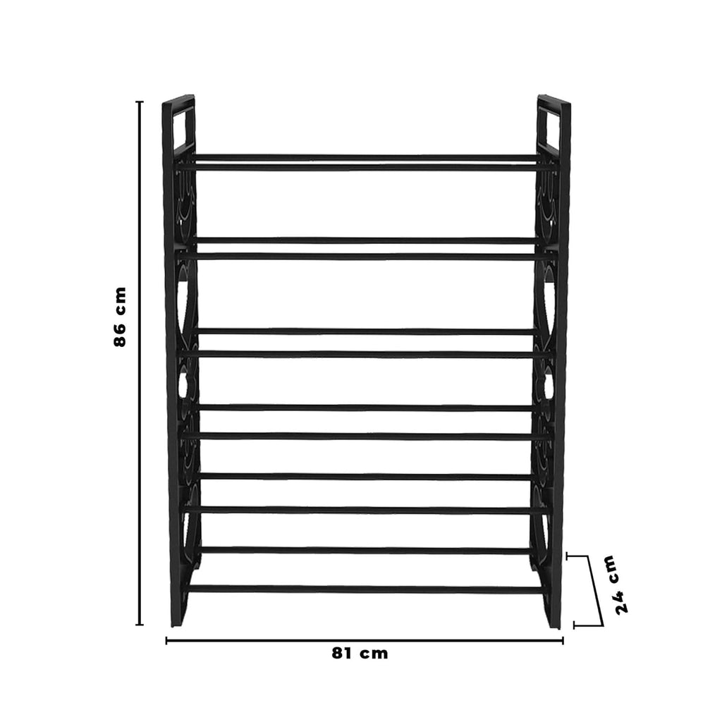 Planetarrium Premium 6 Shelf Plastic and Steel Shoe/Chappal/Book/Clothes Rack/Stand/for Home