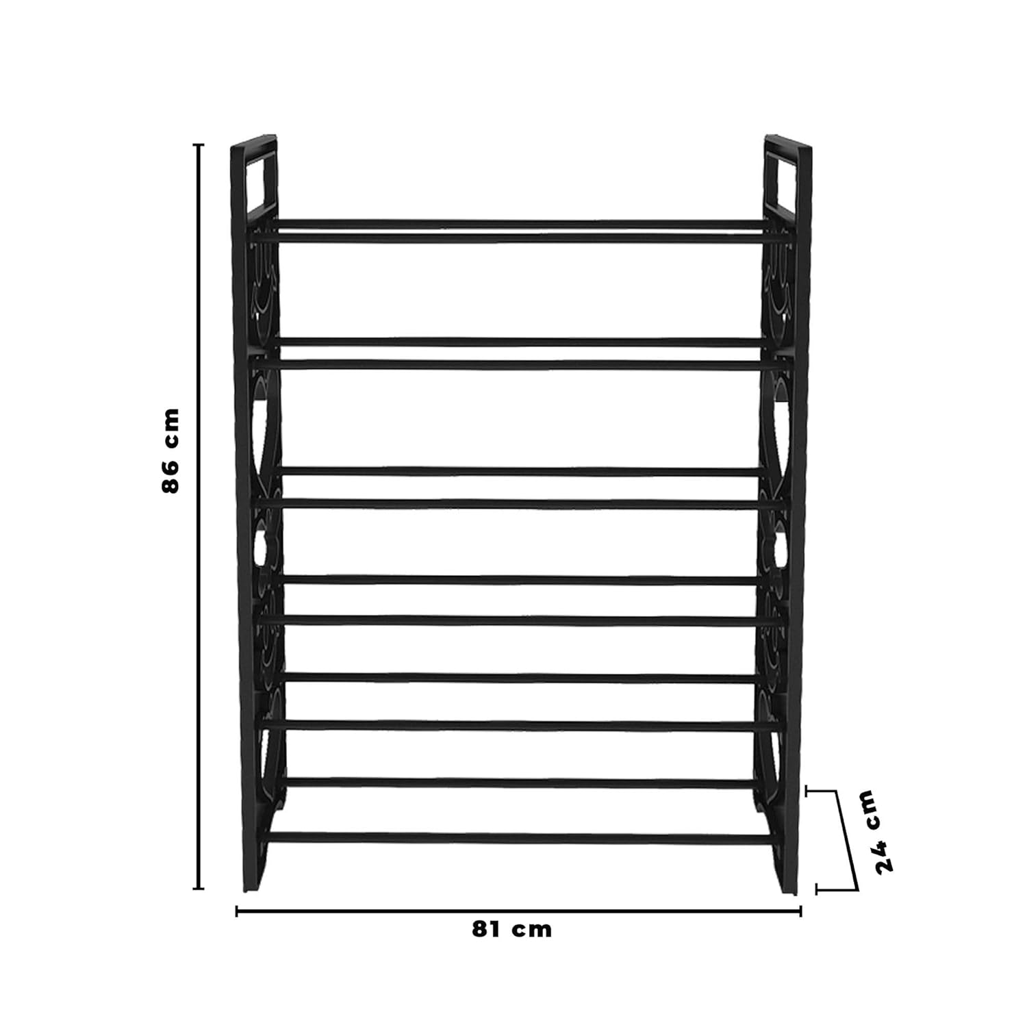 Planetarrium Premium 6 Shelf Plastic and Steel Shoe/Chappal/Book/Clothes Rack/Stand/for Home