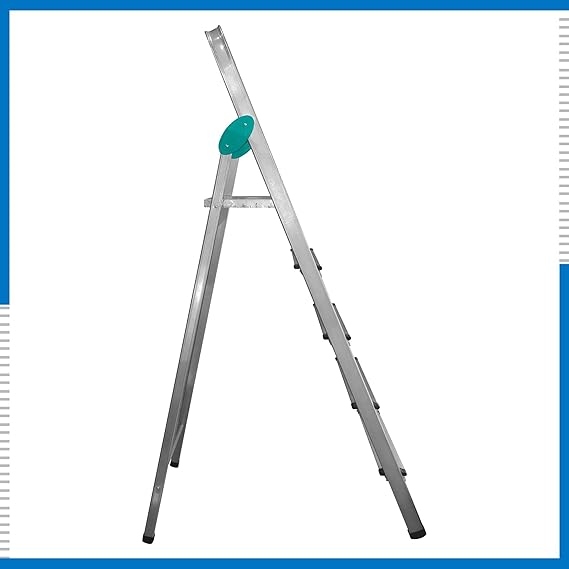 Planetarrium Hub Dura Heavy Duty Foldable Ladder for Home with Anti Skid Shoes and Knee Support (5 Step)