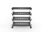 Planetarrium Hub Super Smart Stackable and Durable, Easy to Assemble, Space Saving Wardrobe Organizer Shoe Rack/Book stand (4 Shelf, Metal)