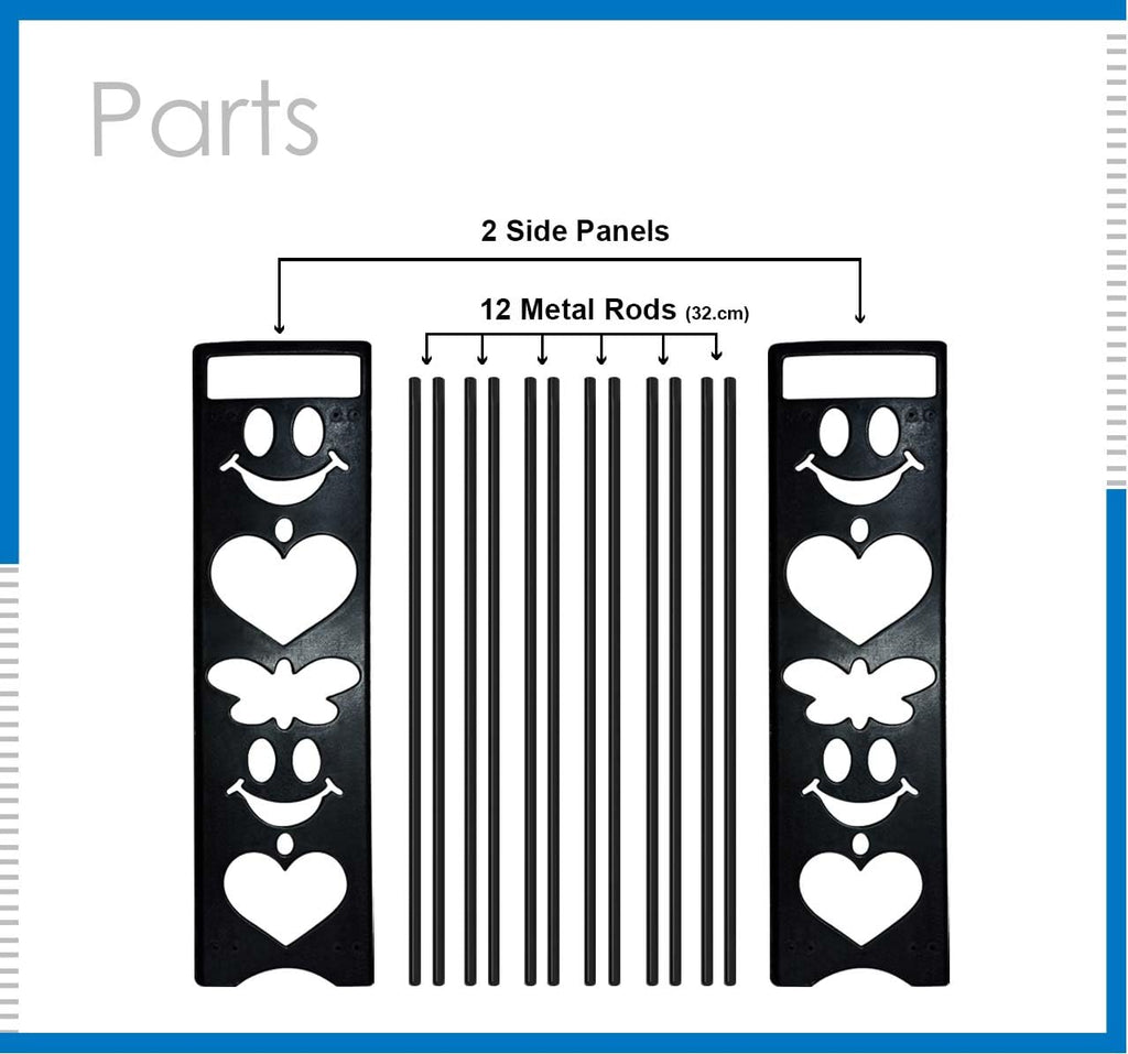 Premium 4 Shelf Plastic and Steel Shoe/Chappal/Book/Clothes Rack/Stand/for Home -ultra