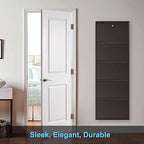 Planetarrium Hub 5 Shelf Metal Shoe Cabinet for Home with Doors & Lock| Wall Mount Metal Shoe Rack for Home (Brown)