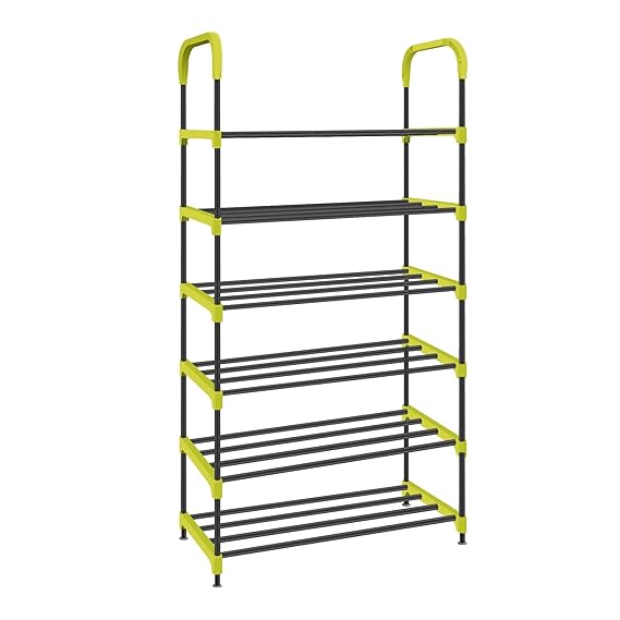 Planetarrium Hub 6-Tier Space-Saving Shoe Rack Stand for Home – Durable Plastic & Metal Shoe Organizer for Entryway, Hallway, Closet & Bedroom