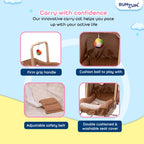 planetarium Baby Carry Cot & Rocking Chair with Adjustable Handle| 3-Point Safety Lap Belt | Double Cushioned Washable Seats & Large Canopy for Babies