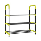 Planetarrium Hub 3-Tier Space-Saving Shoe Rack Stand for Home – Durable Plastic & Metal Shoe Organizer for Entryway, Hallway, Closet & Bedroom