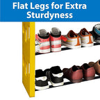 Planetarrium Hub Kaan Premium 4 Shelf Plastic and Steel Shoe/Chappal/Book/Clothes Rack/Stand/for Home -(Yellow)