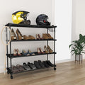 Planetarrium Hub Sturdy Premium Multipurpose Steel Shoe/Chappal/Book/Clothes Rack/Stand/for Home (4 Shelves)