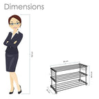 Planetarrium Hub Sturdy Premium Multipurpose Steel Shoe/chappal/Book/Clothes Rack/Stand/For Home (3 Shelves)