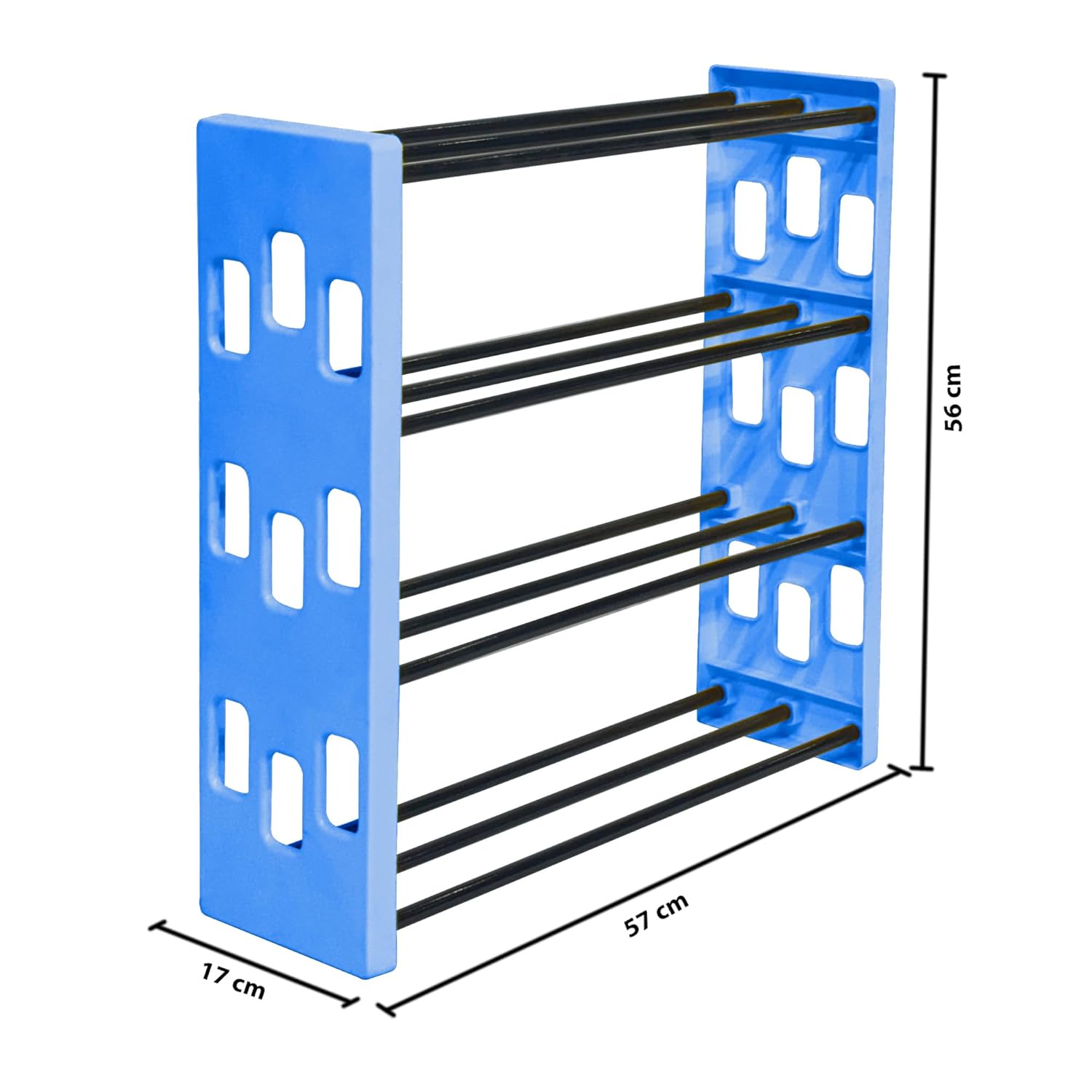 Planetarrium Premium 6 Shelf Plastic and Steel Shoe/Chappal/Book/Clothes Rack/Stand/for Home