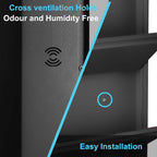 5 Shelf Metal Shoe Cabinet for Home with Doors & Lock| Wall Mount Metal Shoe Rack for Home (Black)