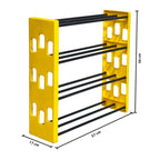 Premium 4 Shelf Plastic and Steel Shoe/Chappal/Book/Clothes Rack/Stand/for Home -ultra