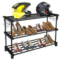 Planetarrium Hub Sturdy Premium Multipurpose Steel Shoe/chappal/Book/Clothes Rack/Stand/For Home (3 Shelves)