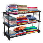 Planetarrium Hub Sturdy Premium Multipurpose Steel Shoe/chappal/Book/Clothes Rack/Stand/For Home (3 Shelves)