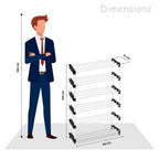 Planetarrium  Steel Cady Shoe Rack For Home|Easy To Assemble,Space Saving,Stackable(6 Shelf,A-Cady-Black)