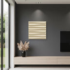 Planetarrium Hub 3D Wall Panel - USA Certified SGS Approved PVC Dune Design White Tail Color 19.7" x 19.7" (Pack of 40) - Covers 107.80 Sq. Ft.