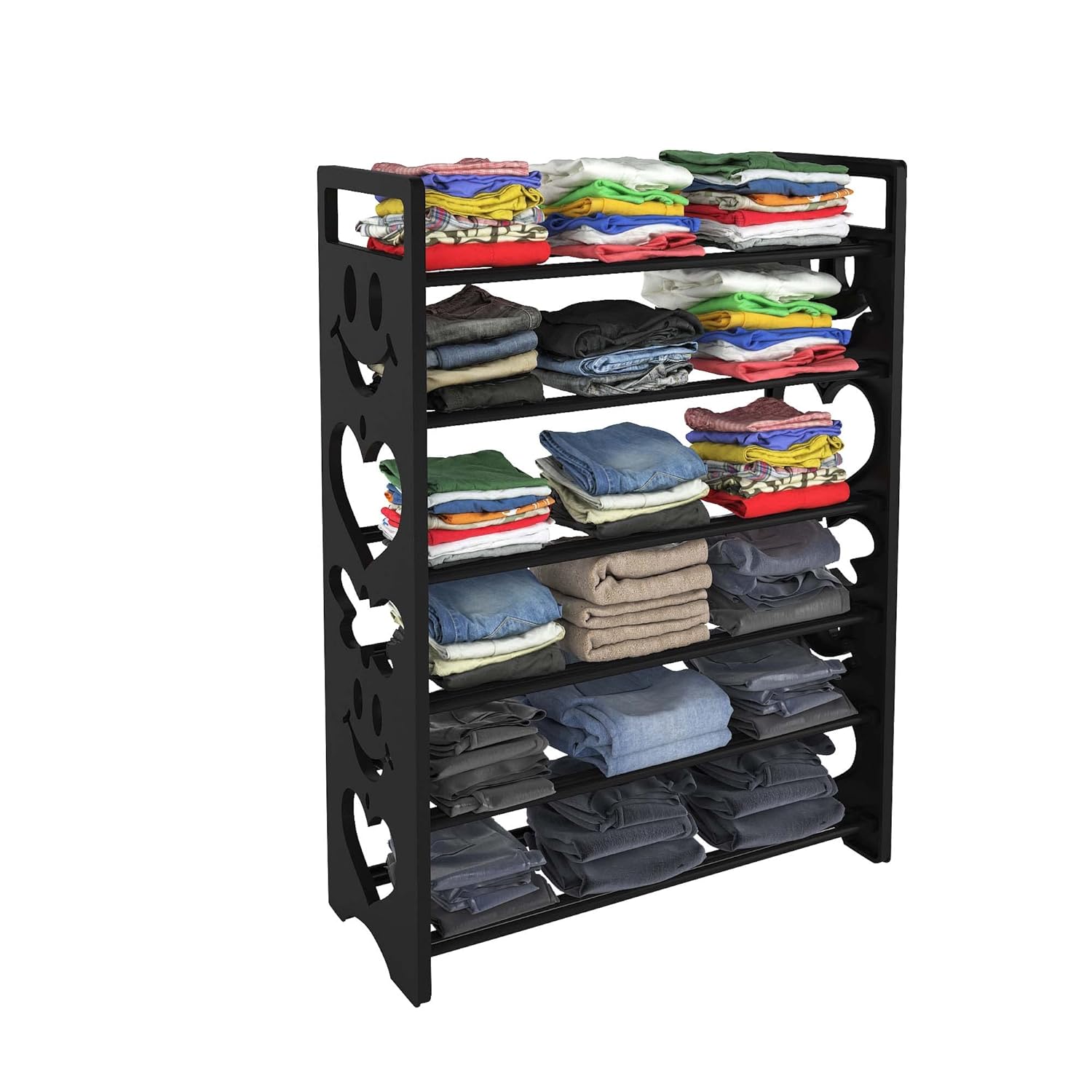 Planetarrium Premium 6 Shelf Plastic and Steel Shoe/Chappal/Book/Clothes Rack/Stand/for Home