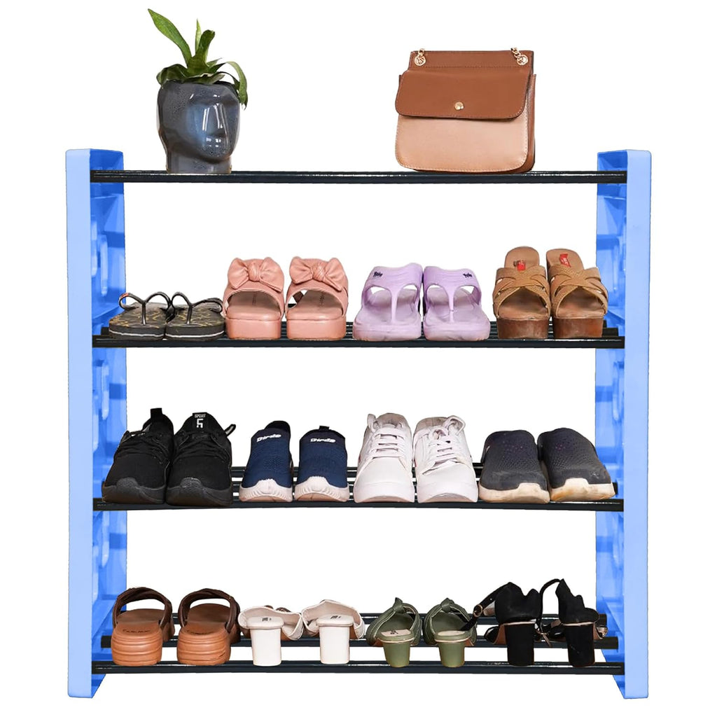 Planetarrium Premium 6 Shelf Plastic and Steel Shoe/Chappal/Book/Clothes Rack/Stand/for Home