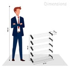 Planetarrium Alloy Steel Cady Shoe Rack For Home|Easy To Assemble,Space Saving,Stackable(5 Shelf,A-Cady-Black)