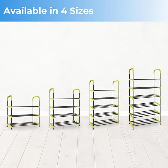 5-Tier Space-Saving Shoe Rack Stand for Home – Durable Plastic & Metal Shoe Organizer for Entryway, Hallway, Closet & Bedroom