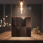 Planetarrium 3D PVC Wall Panels - Abstract Design, Red Coper Rust Color 19.7" x 19.7" (Pack of 40) - Covers 107.6 Sq. Ft.