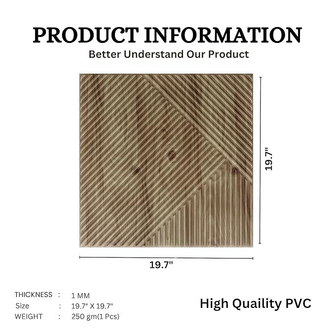 Planetarrium Decor 3D Self Adhesive Wall Panel Beach Wood TP 106 Design Pack of 18 Covers 48.51 Sq. Ft.