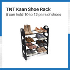 Premium 4 Shelf Plastic and Steel Shoe/Chappal/Book/Clothes Rack/Stand/for Home -ultra