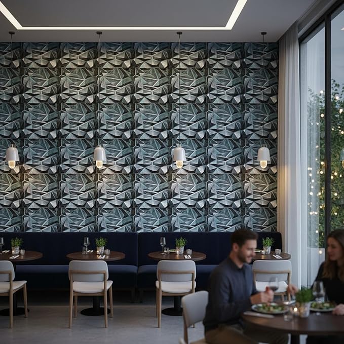 planetarium Decor 3D PVC Wall Panels - Hexagon Design, Bronze Rust Color 19.7" x 19.7" (Pack of 18) - Covers 48.42 Sq. Ft.